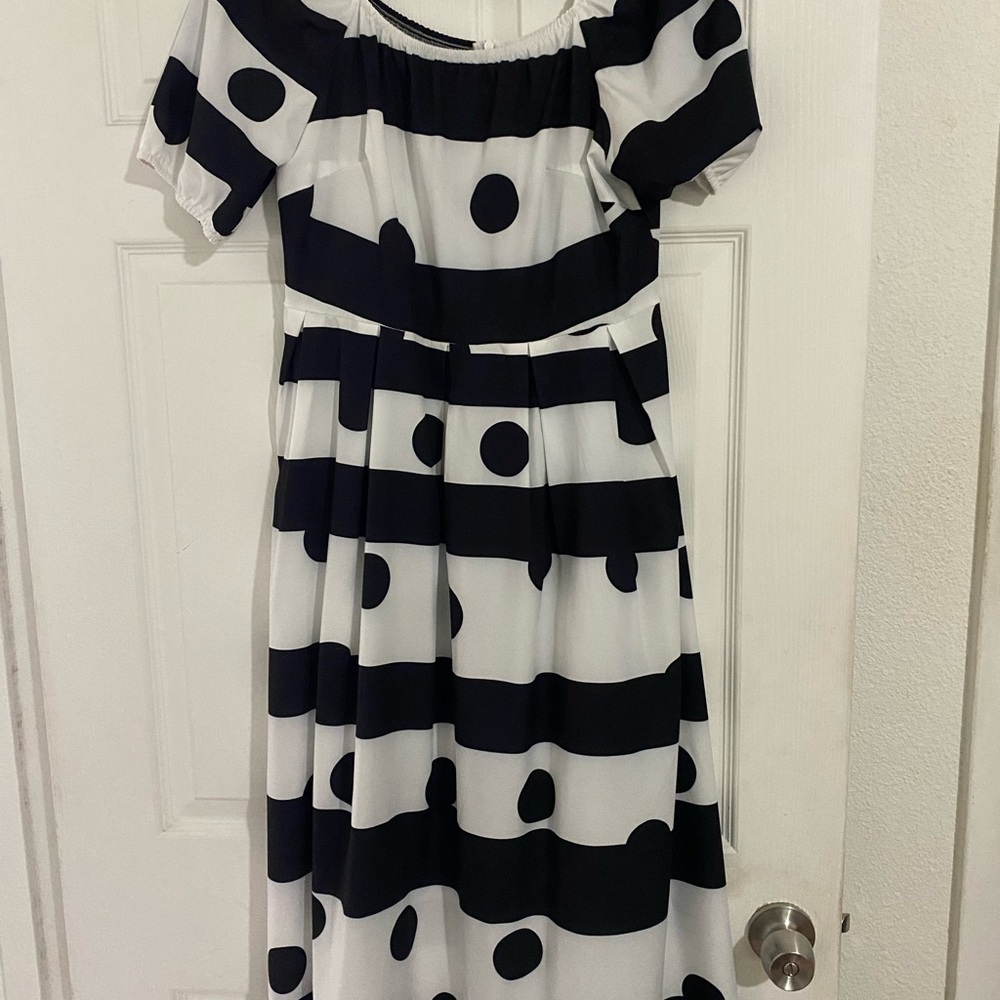 Black and White Polka Dot Dress